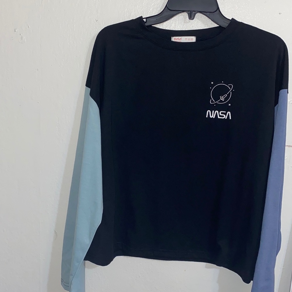 NASA black long sleeve T-shirt
